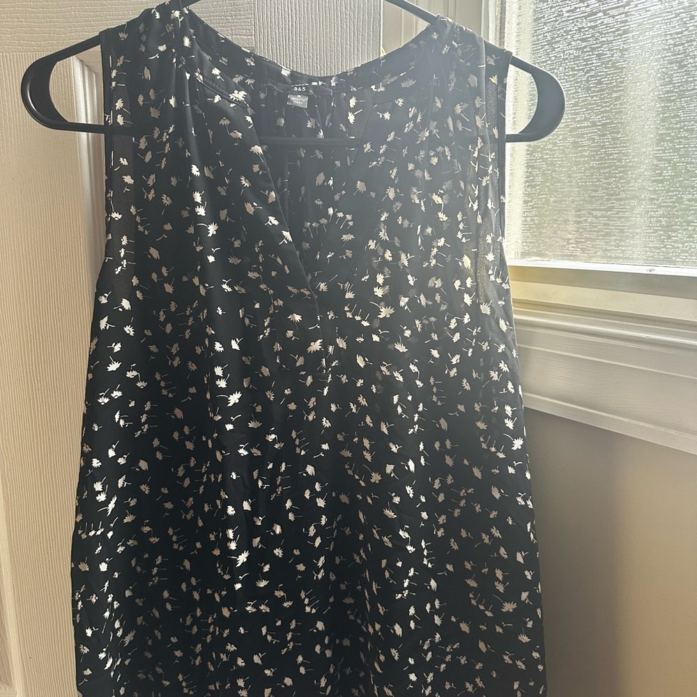 J. Crew Monochrome Floral sleeveless top